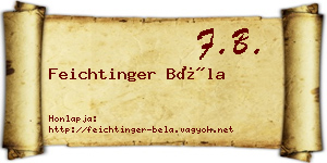 Feichtinger Béla névjegykártya